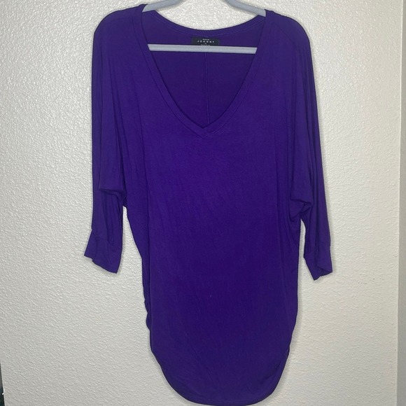 Made By Johnny Womens Purple Top Size XL - Picture 1 of 4